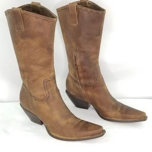 💕💕 BCBGirls Brown Leather Western Cowboy Boot